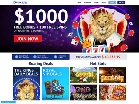 lion slots casino login